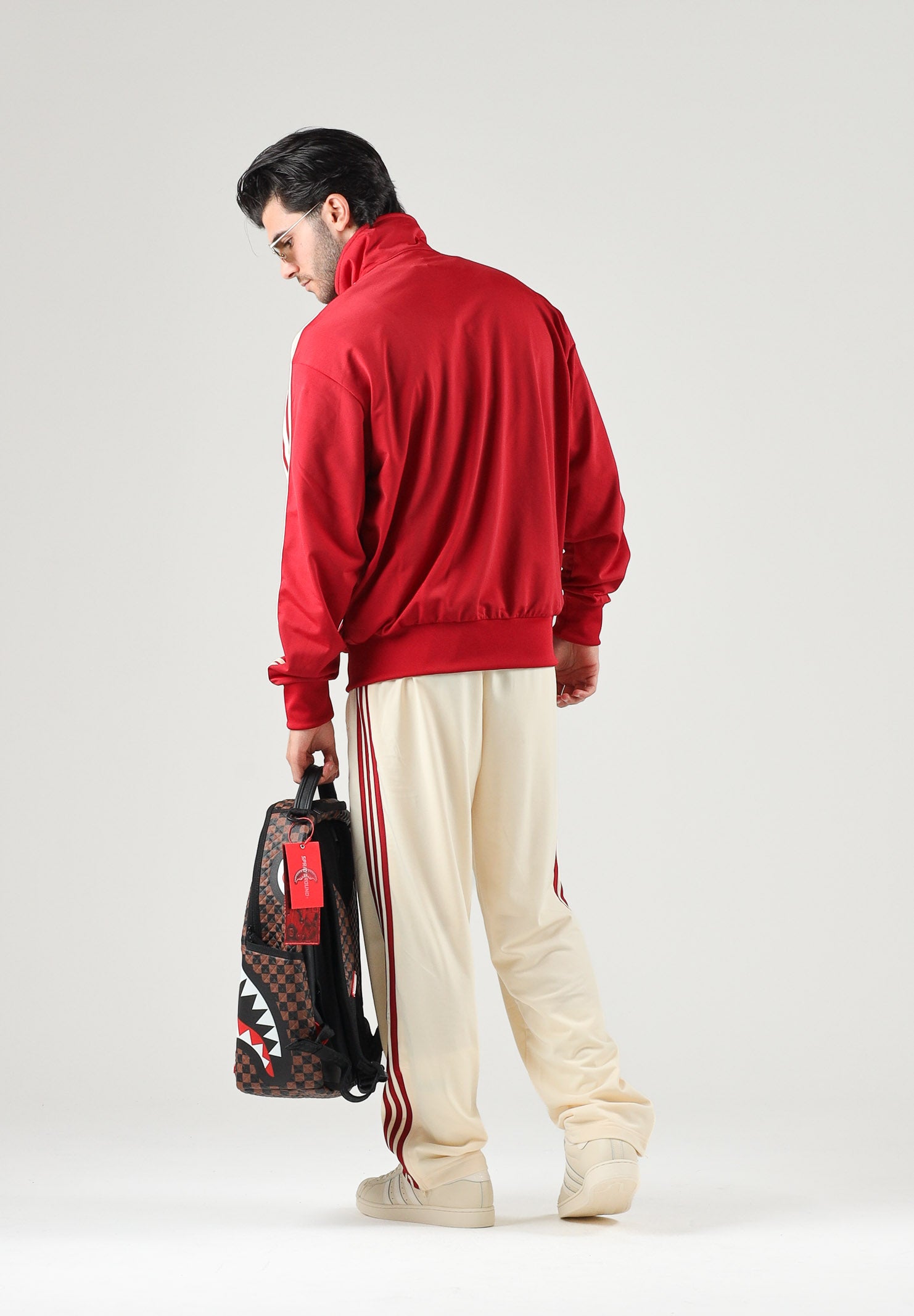ADIDAS ORIGINALS Pantaloni sportivi PINSTRIPE FIREBIRD, warm vanilla, avorio-crema, per uomo e donna KX6924 . ADIDAS ORIGINALS 
