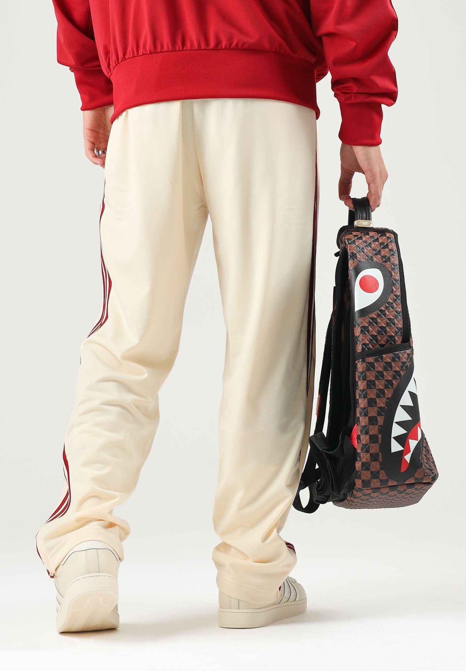ADIDAS ORIGINALS Pantaloni sportivi PINSTRIPE FIREBIRD, warm vanilla, avorio-crema, per uomo e donna KX6924 . ADIDAS ORIGINALS 