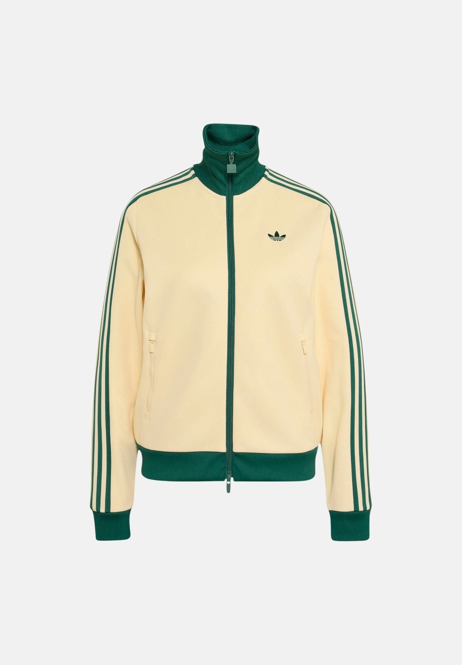 ADIDAS ORIGINALS Felpa SLIM 3-STRIPES TRACK TOP Warm Vanilla da donna KY0824 . ADIDAS ORIGINALS 