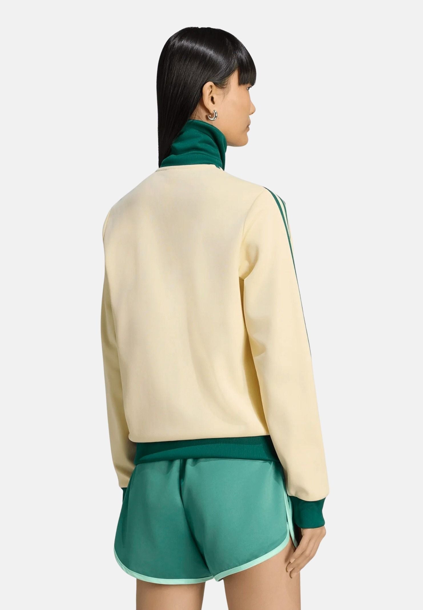 ADIDAS ORIGINALS Felpa SLIM 3-STRIPES TRACK TOP Warm Vanilla da donna KY0824 . ADIDAS ORIGINALS 
