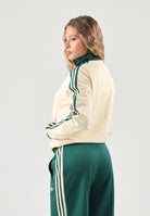 ADIDAS ORIGINALS Felpa con zip SLIM 3-STRIPES vaniglia da donna KY0824 . ADIDAS ORIGINALS 