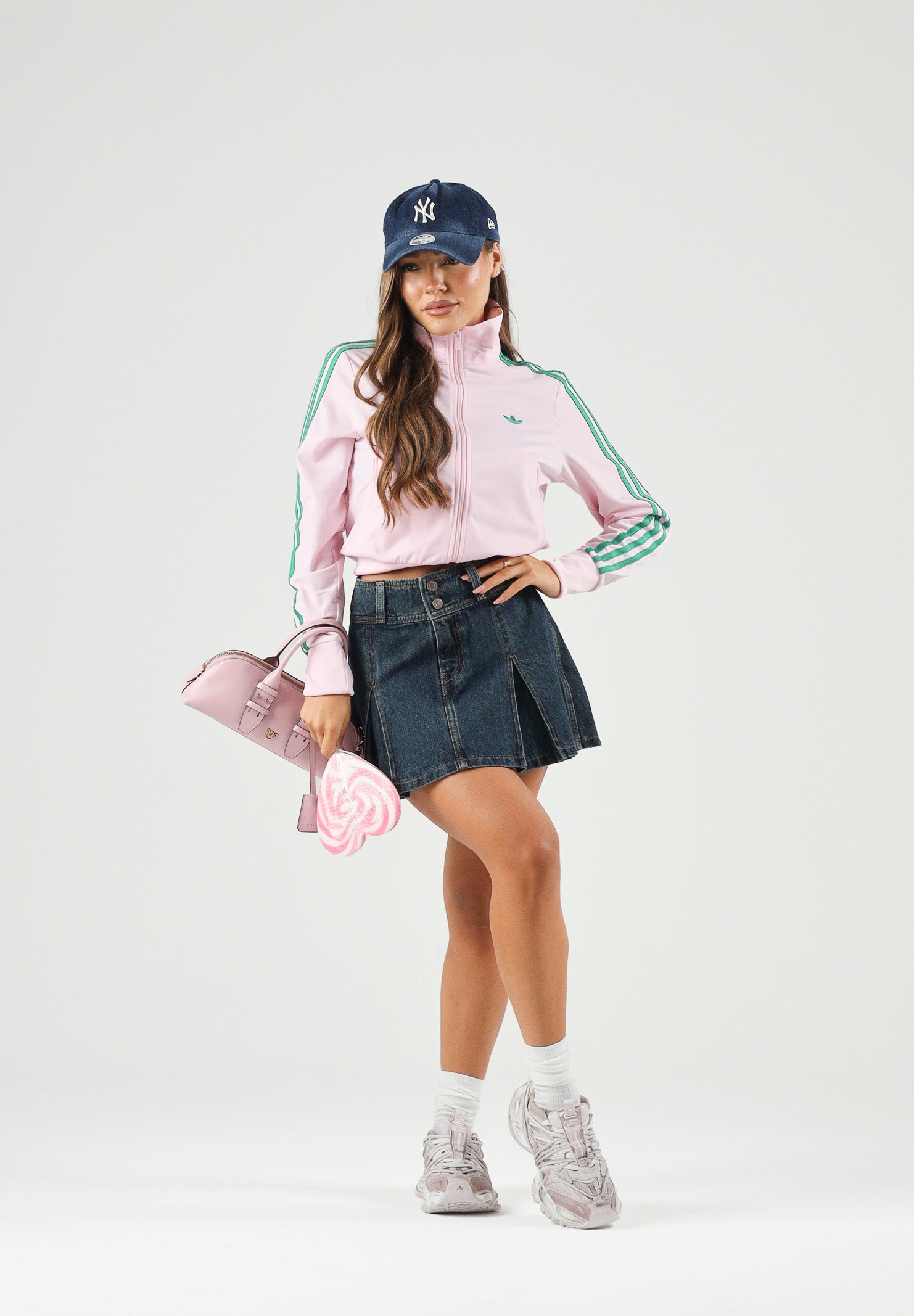 ADIDAS ORIGINALS Felpa con zip FIREBIRD TRACK con zip clear pink, rosa chiaro da donna<BR/> KY0885 . ADIDAS ORIGINALS 