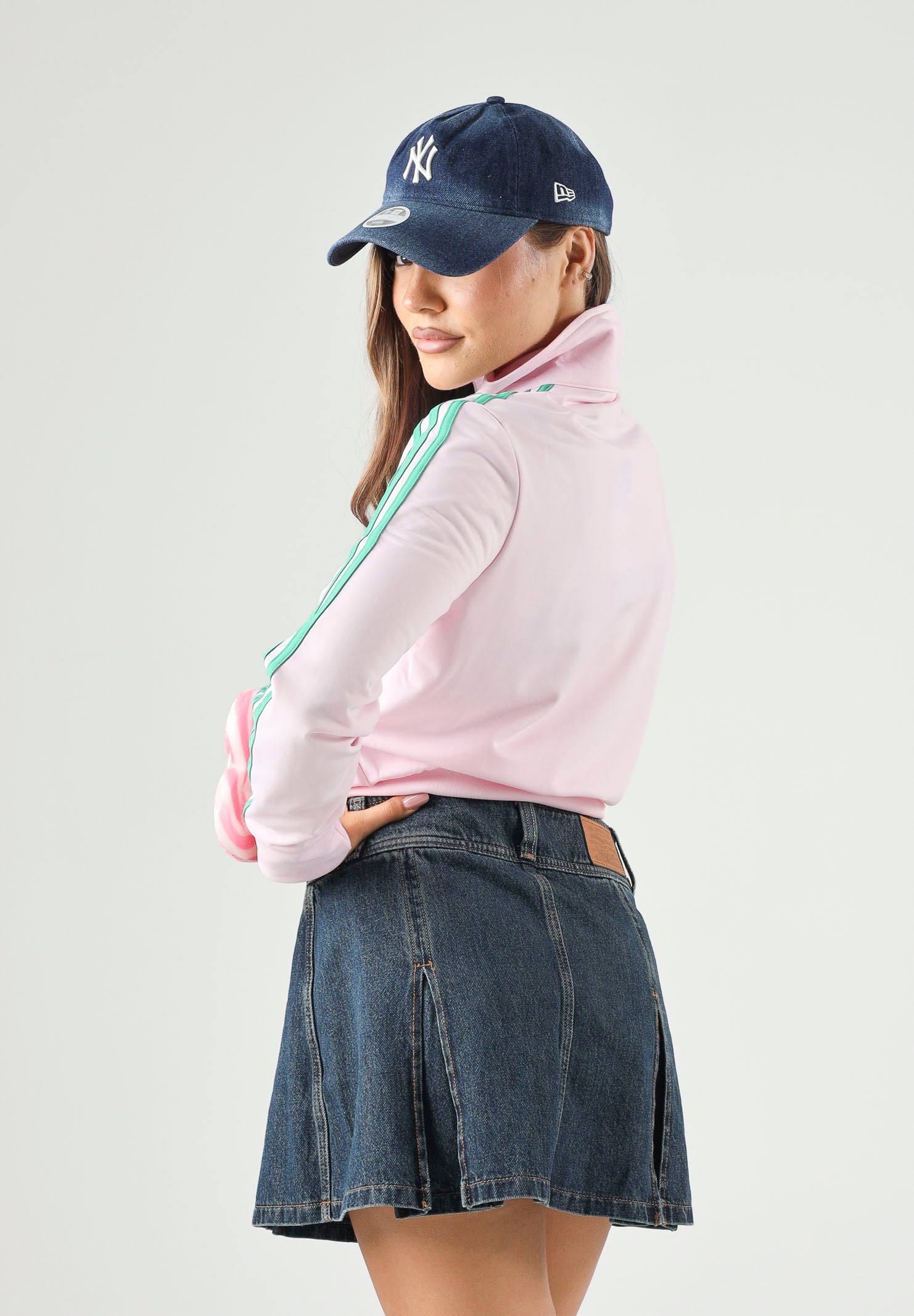 ADIDAS ORIGINALS Felpa con zip FIREBIRD TRACK con zip clear pink, rosa chiaro da donna<BR/> KY0885 . ADIDAS ORIGINALS 