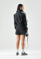 ADIDAS ORIGINALS Shorts SUMMER GLOW denim black, nero, da donna con iconiche 3-Stripes a contrasto KY3171 . ADIDAS ORIGINALS 