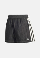 ADIDAS ORIGINALS Shorts SUMMER GLOW denim black, nero, da donna con iconiche 3-Stripes a contrasto KY3171 . ADIDAS ORIGINALS 