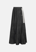 ADIDAS ORIGINALS Gonna SUMMER GLOW denim nero da donna con iconiche 3-Stripes a contrasto KY8114 . ADIDAS ORIGINALS 