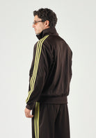 ADIDAS ORIGINALS felpa track jacket Beckenbauer AURCO PRELIM marrone scuro e giallo uomo. KZ1181 . ADIDAS ORIGINALS 