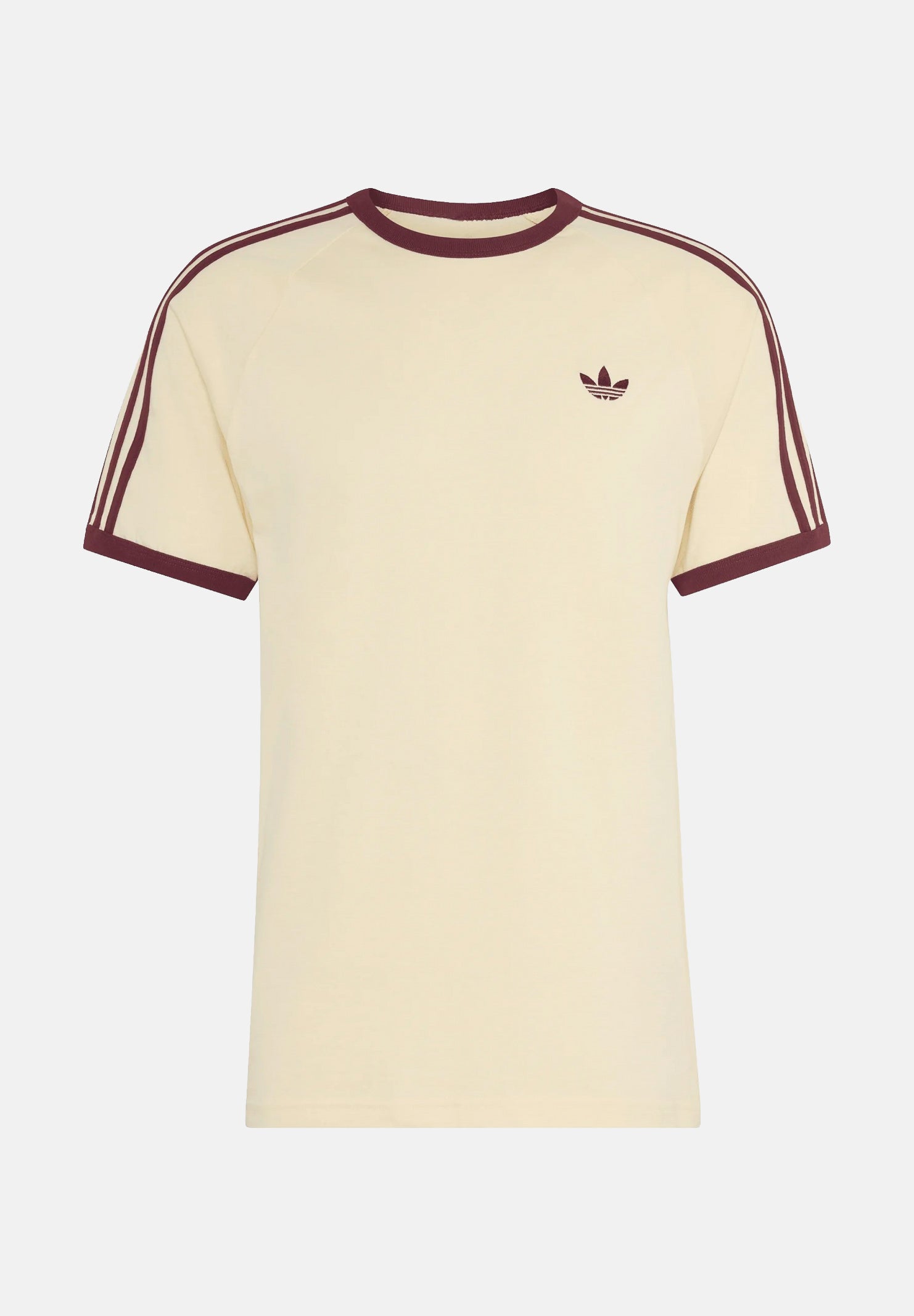 ADIDAS ORIGINALS T-shirt Adicolor Classics 3-Stripes Tee WARPVAN/MARO panna e bordeaux uomo. KZ1201 . ADIDAS ORIGINALS 