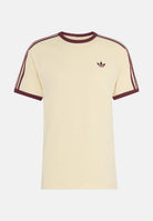 ADIDAS ORIGINALS T-shirt Adicolor Classics 3-Stripes Tee WARPVAN/MARO panna e bordeaux uomo. KZ1201 . ADIDAS ORIGINALS 
