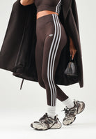 ADIDAS ORIGINALS Leggings ESSENTIALS 3-STRIPES SEAMLESS aurora coffé marrone da donna KZ4101 . ADIDAS ORIGINALS 