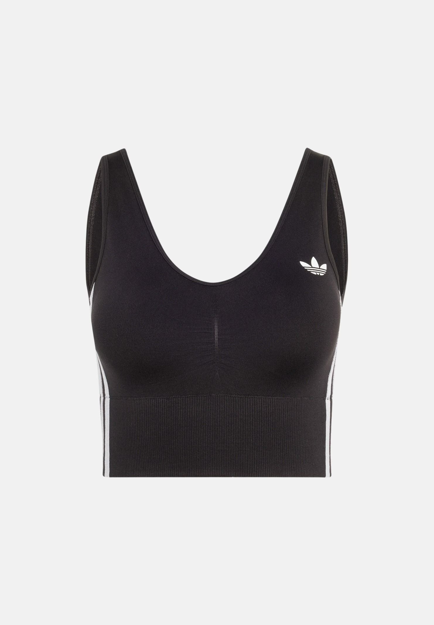 ADIDAS ORIGINALS Top ESSENTIALS 3-STRIPES SEAMLESS nero da donna KZ4109 . ADIDAS ORIGINALS 