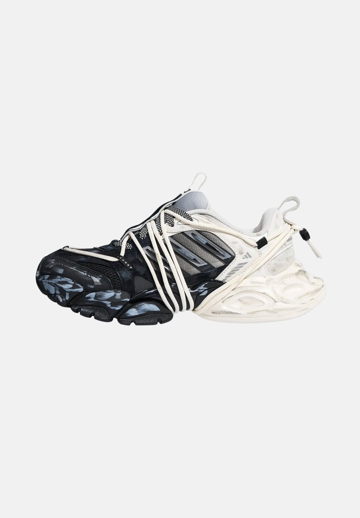 ADIDAS ORIGINALS Sneakers XLG RUNNER DELUXE 2.0 nere e argento per uomo e donna con design chunky KZ7201 . ADIDAS ORIGINALS 