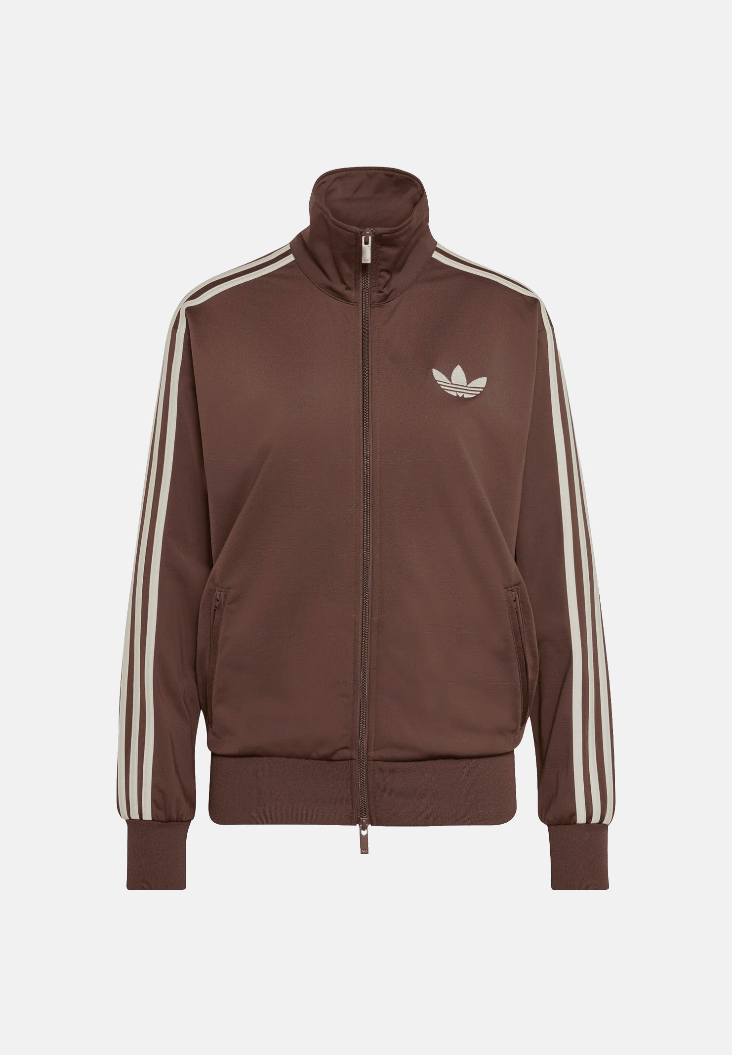 ADIDAS ORIGINALS Felpa FIREBIRD TRACK TOP auburn vaniglia e marrone da donna con logo iconico LC6499 . ADIDAS ORIGINALS 
