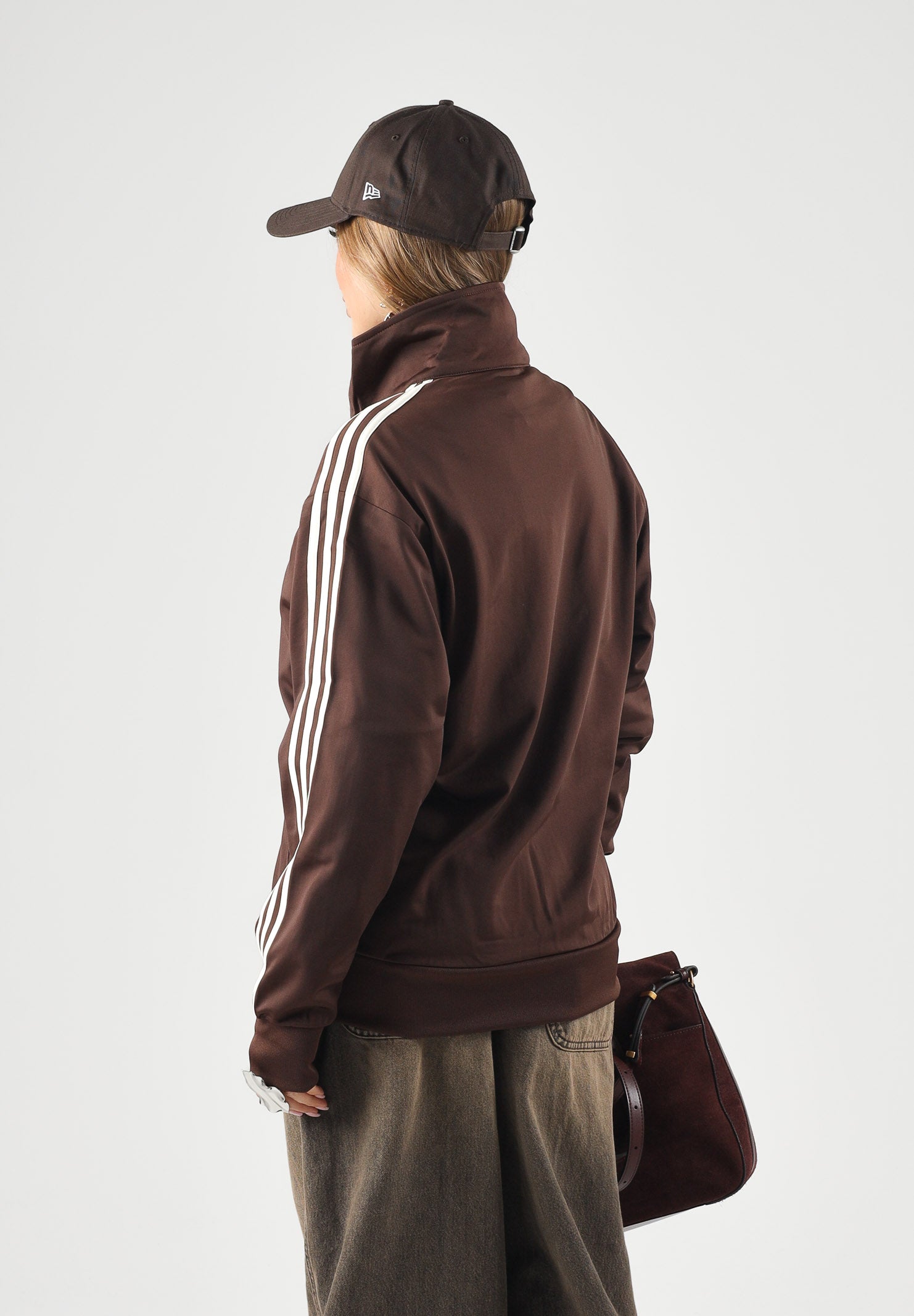 ADIDAS ORIGINALS Felpa con zip FIREBIRD TRACK TOP auburn marrone da donna con logo iconico LC6499 . ADIDAS ORIGINALS 