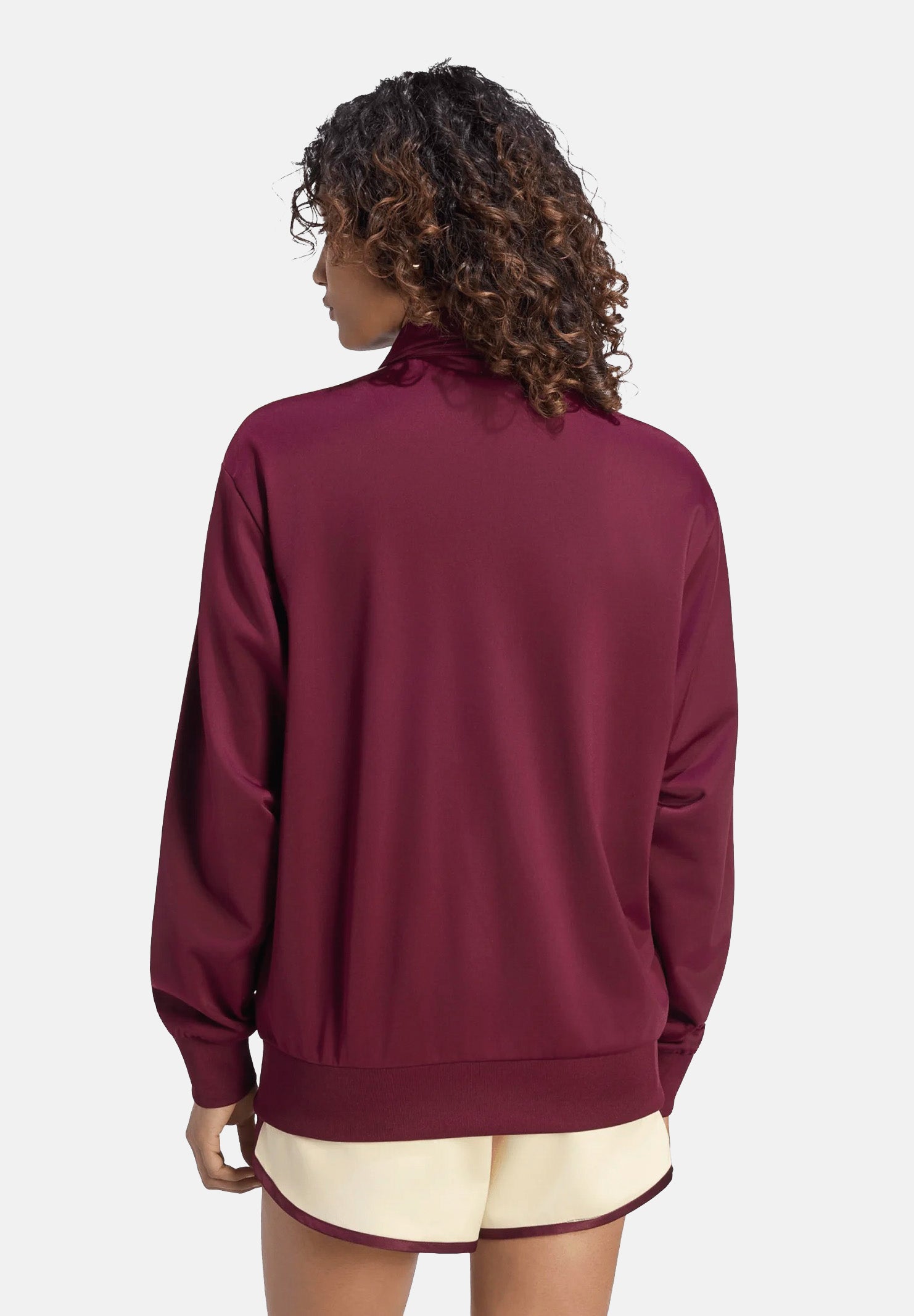 ADIDAS ORIGINALS Felpa FIREBIRD TRACK TOP maroon bordeaux da donna con logo iconico LC6500 . ADIDAS ORIGINALS 