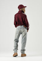 ADIDAS ORIGINALS Felpa con zip  FIREBIRD TRACK TOP maroon bordeaux da donna con logo iconico LC6500 . ADIDAS ORIGINALS 