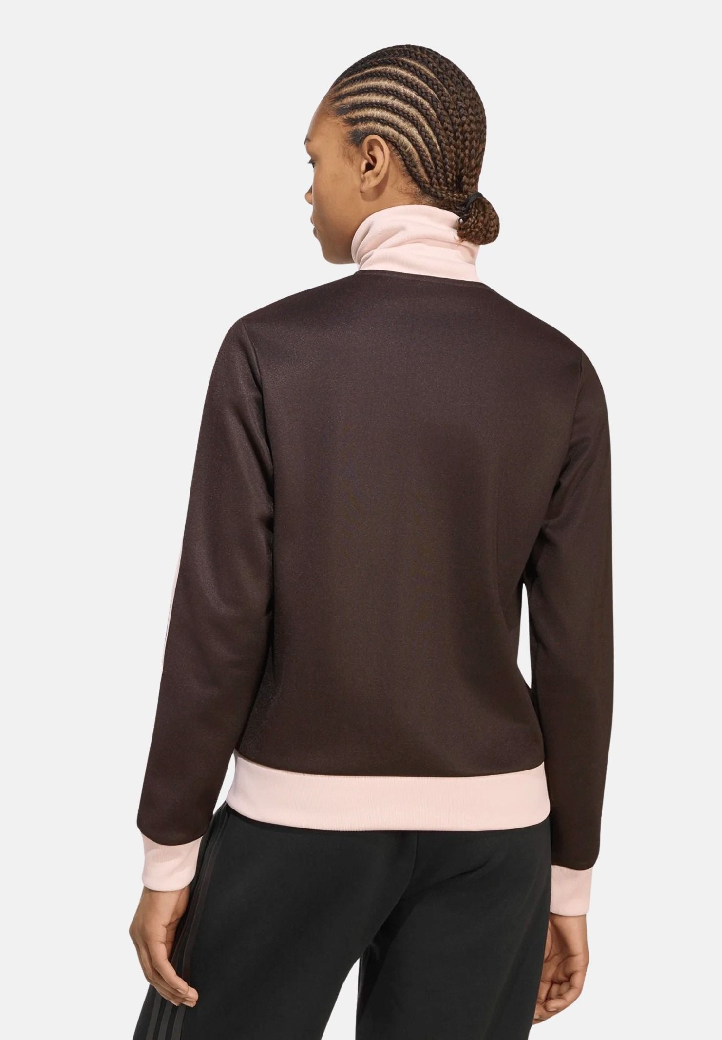 ADIDAS ORIGINALS Felpa CLASSIC TRACK TOP Aurora Coffee, marrone e rosa cipria da donna LC6503 . ADIDAS ORIGINALS 