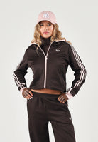 ADIDAS ORIGINALS Felpa con zip CLASSIC TRACK TOP Aurora Coffee, marrone e rosa cipria da donna LC6503 . ADIDAS ORIGINALS 