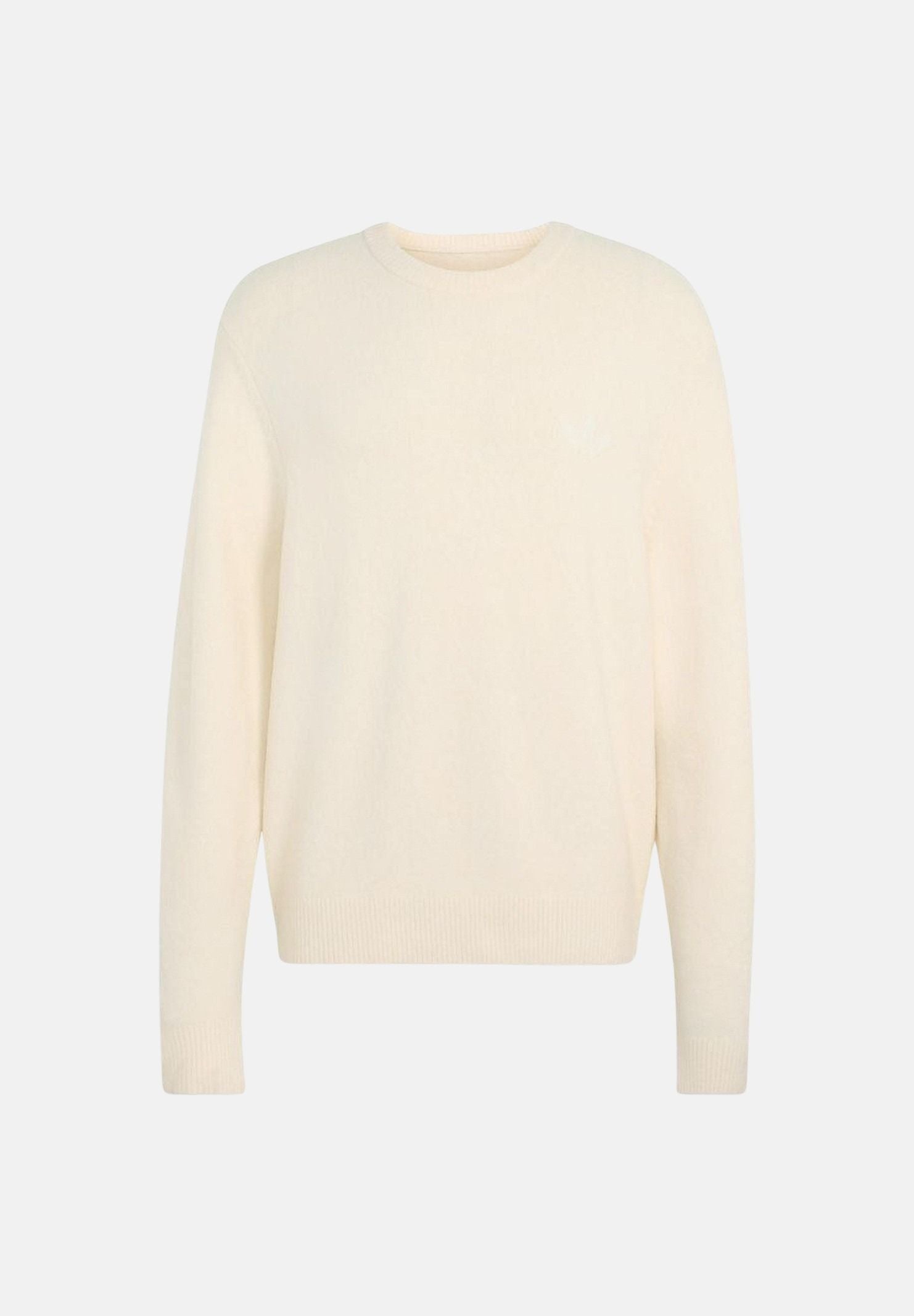 ADIDAS ORIGINALS Maglione TREFOIL ESSENTIALS FULLY KNIT crema per uomo e donna LC7652 . ADIDAS ORIGINALS 