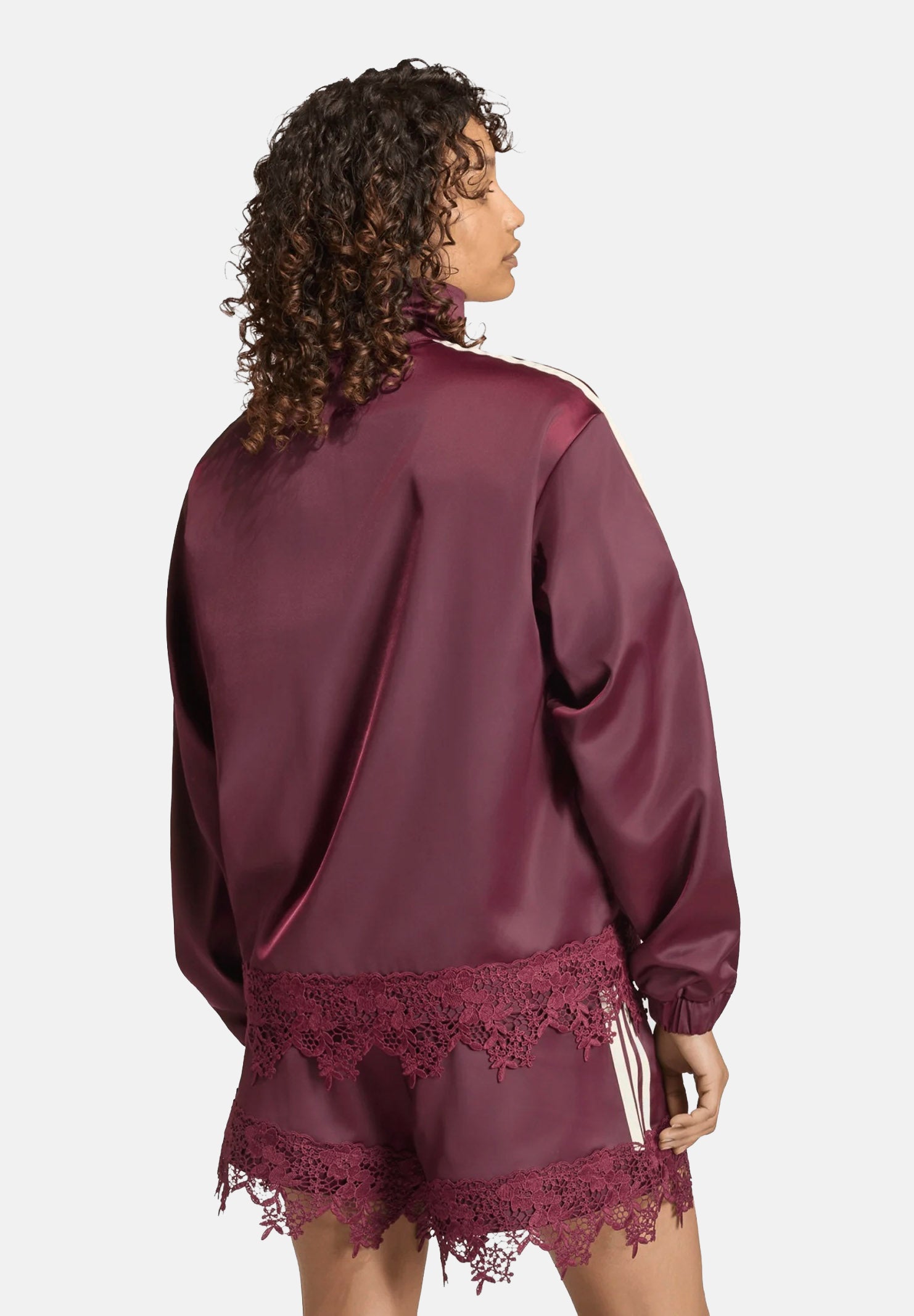ADIDAS ORIGINALS Felpa con zip Firebird bordeaux da donna LD1804 . ADIDAS ORIGINALS 