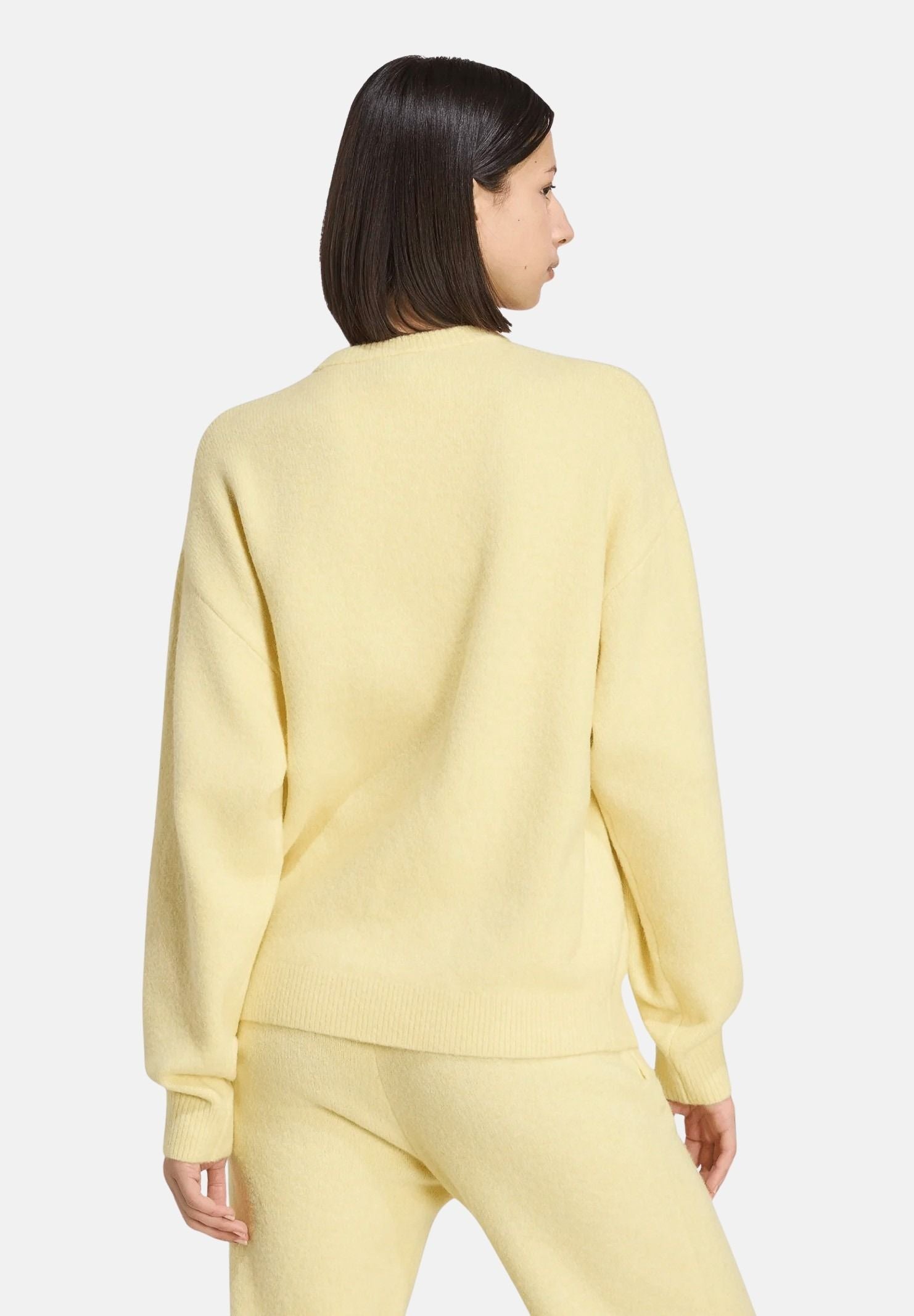 ADIDAS ORIGINALS Maglione ATHLETIC DEPT KNITTED girocollo giallo per uomo e donna <BR/> LD4476 . ADIDAS ORIGINALS 