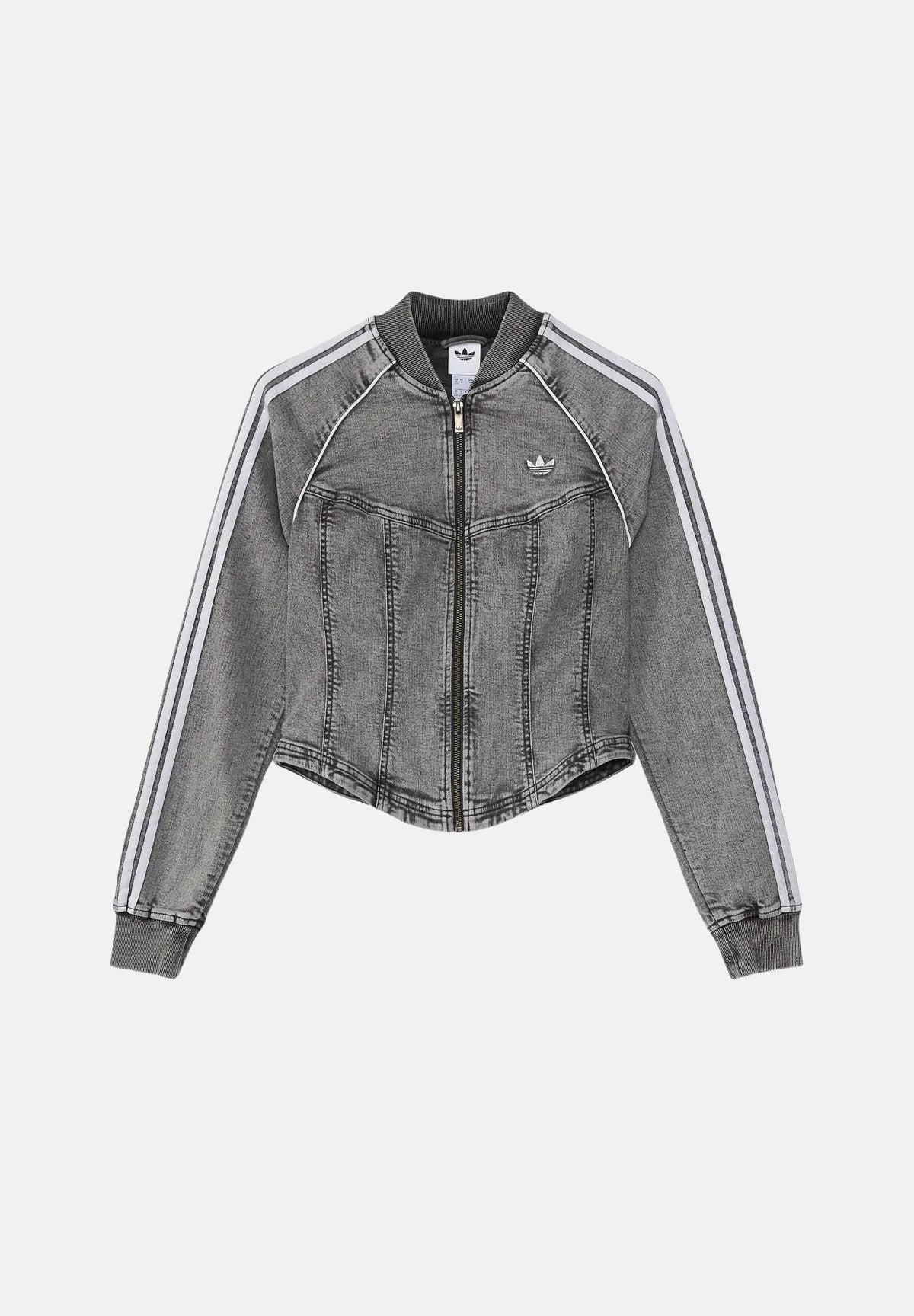 ADIDAS ORIGINALS Giubbotto di jeans SUPERSTAR DENIM CORSET grigio denim da donna LF3779 . ADIDAS ORIGINALS 