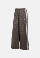 ADIDAS ORIGINALS Pantaloni LOOSE CHECK TRACK PANTS marrone scuro da donna con fantasia a quadri LG3958 . ADIDAS ORIGINALS 