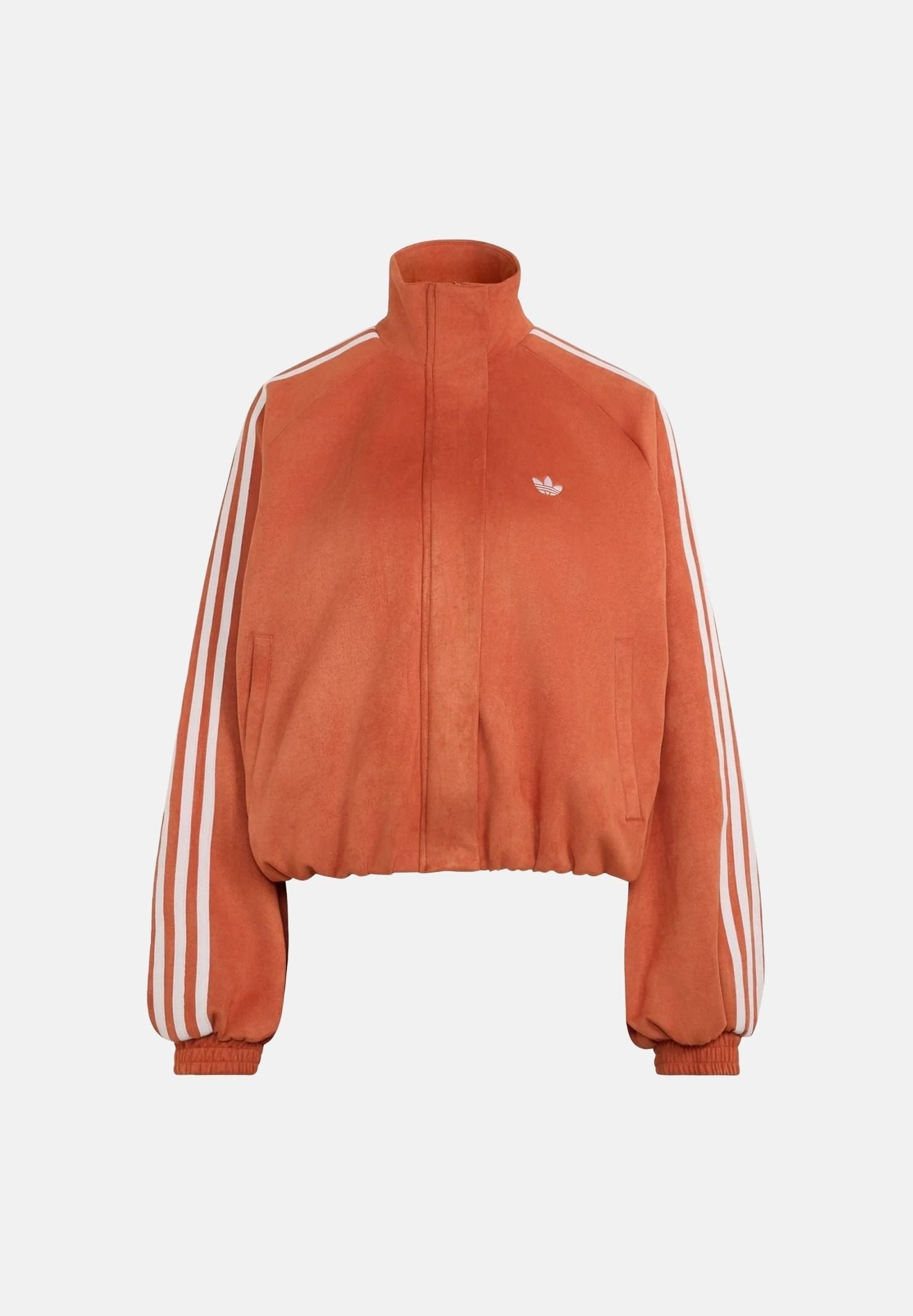 ADIDAS ORIGINALS Felpa con zip ADILENIUM SEASON 6 FAUX SUEDE TRACK TOP Vermillion arancione vermiglio da donna LH1922 . ADIDAS ORIGINALS 