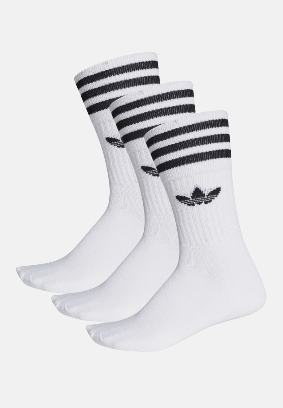 ADIDAS ORIGINALS Calzini SOLID CREW SOCKS 3 PAIRS White, bianco, unisex. S21489 UNI ADIDAS ORIGINALS 