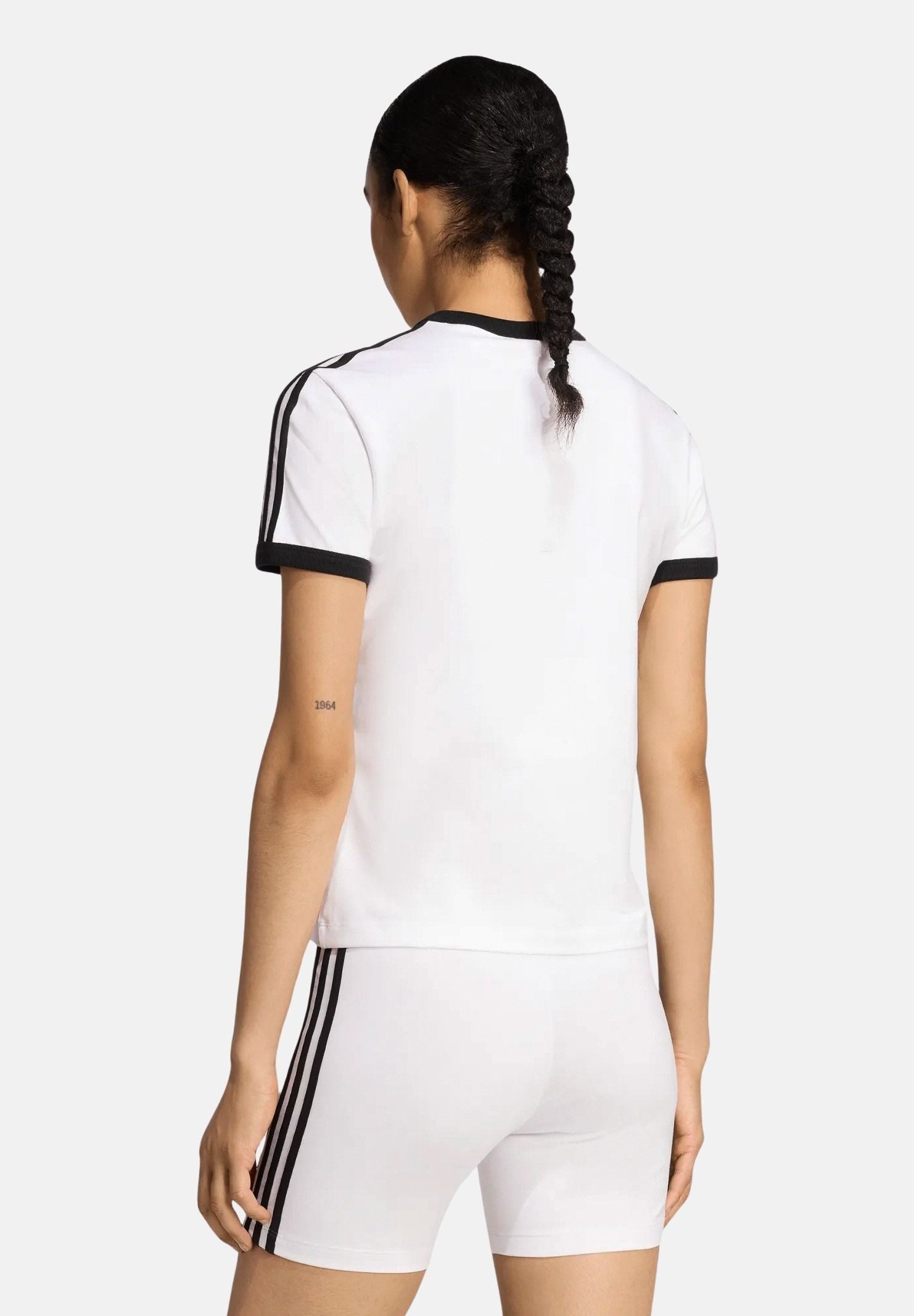 ADIDAS ORIGINALS T-shirt a manica corta 3-Stripes bianca da donna KD3683 . ADIDAS ORIGINALS 