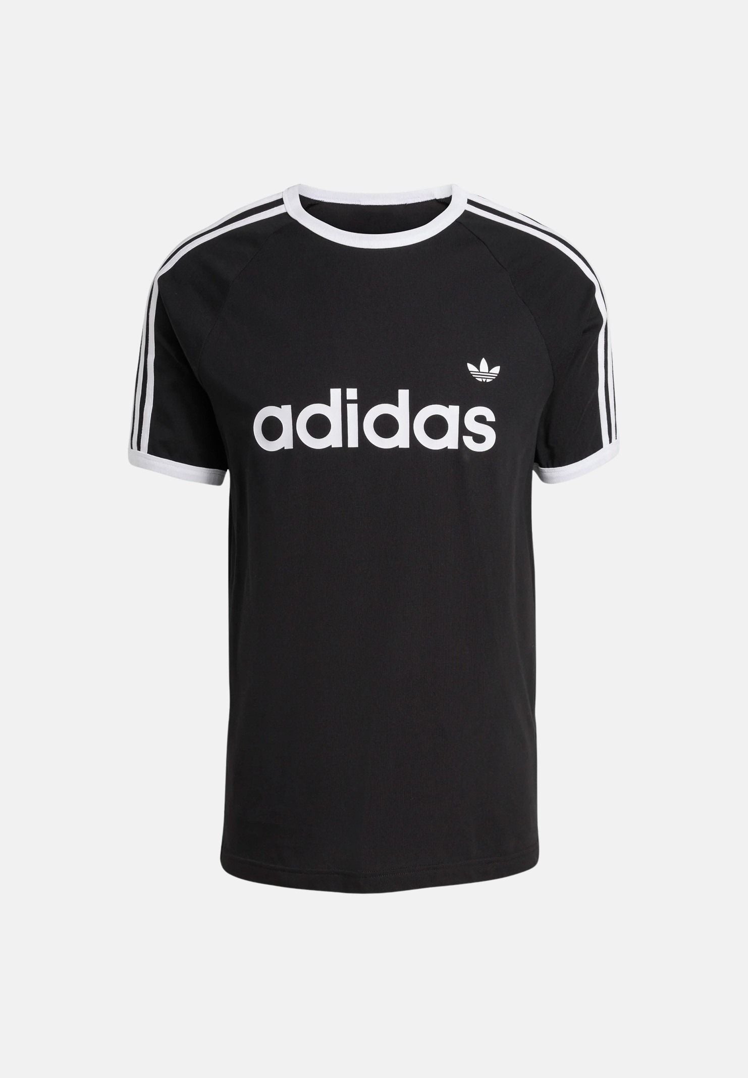 ADIDAS ORIGINALS T-shirt a manica corta Ringer nera da uomo con 3 stripes KF0417 . ADIDAS ORIGINALS 