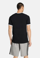 ADIDAS ORIGINALS T-shirt a manica corta Ringer nera da uomo con 3 stripes KF0417 . ADIDAS ORIGINALS 