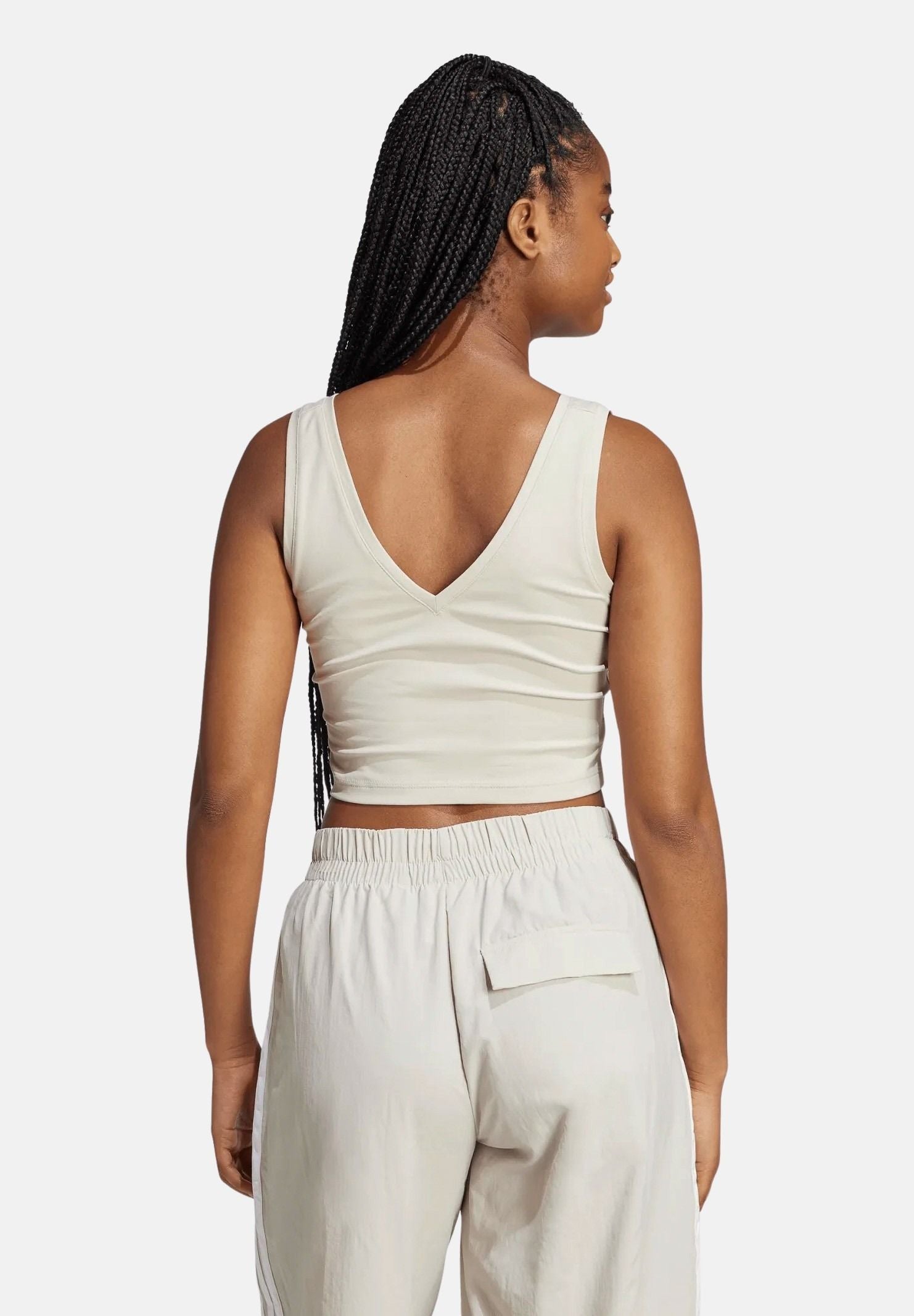 ADIDAS PERFORMANCE Top sportivo Essentials Small Logo Cotton Lifestyle beige da donna JD0561 . ADIDAS PERFORMANCE 