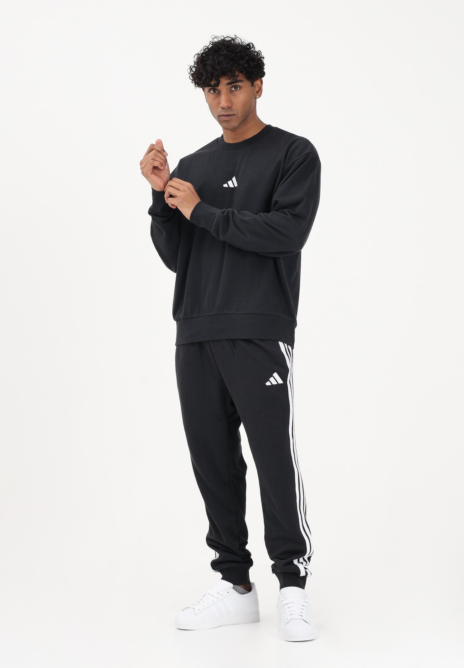 ADIDAS PERFORMANCE Pantalone sportivo Essential 3-Stripes French Terry nero da uomo JD1881 . ADIDAS PERFORMANCE 