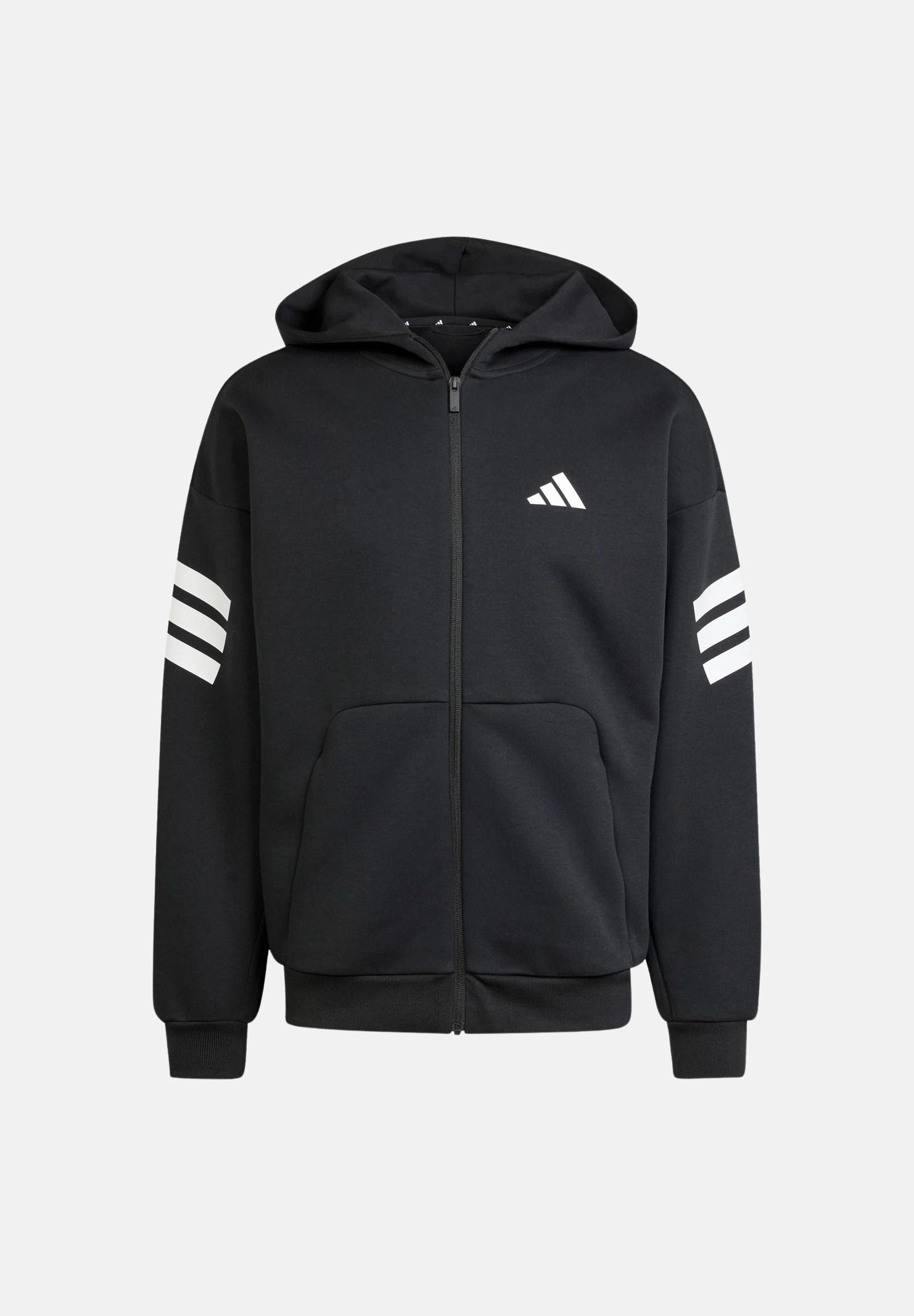 ADIDAS PERFORMANCE Felpa con zip Future Icons 3-Stripes nera da uomo JD4827 . ADIDAS PERFORMANCE 