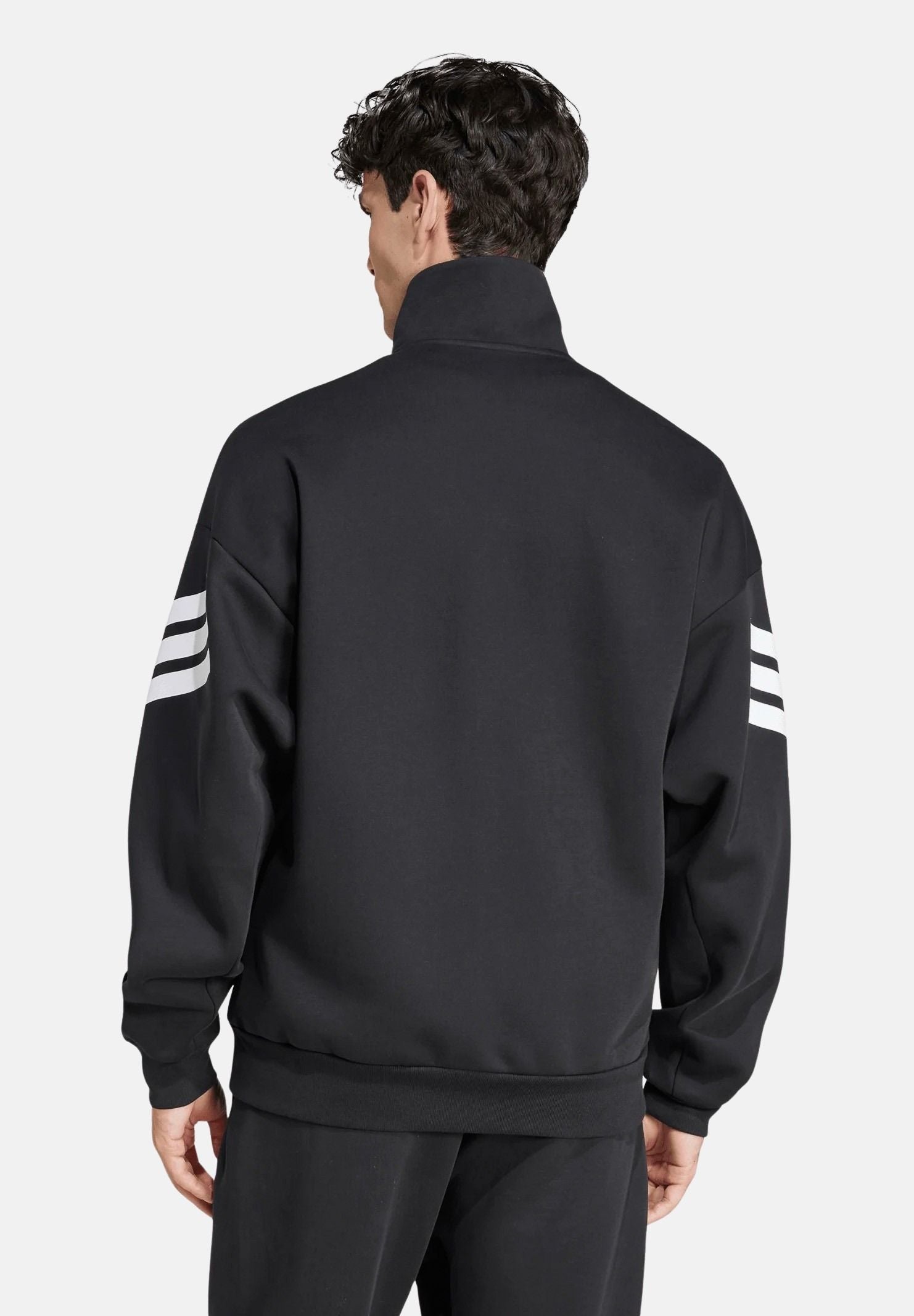 ADIDAS PERFORMANCE Felpa FUTURE ICONS con zip nera da uomo con 3-Stripes JD4885 . ADIDAS PERFORMANCE 