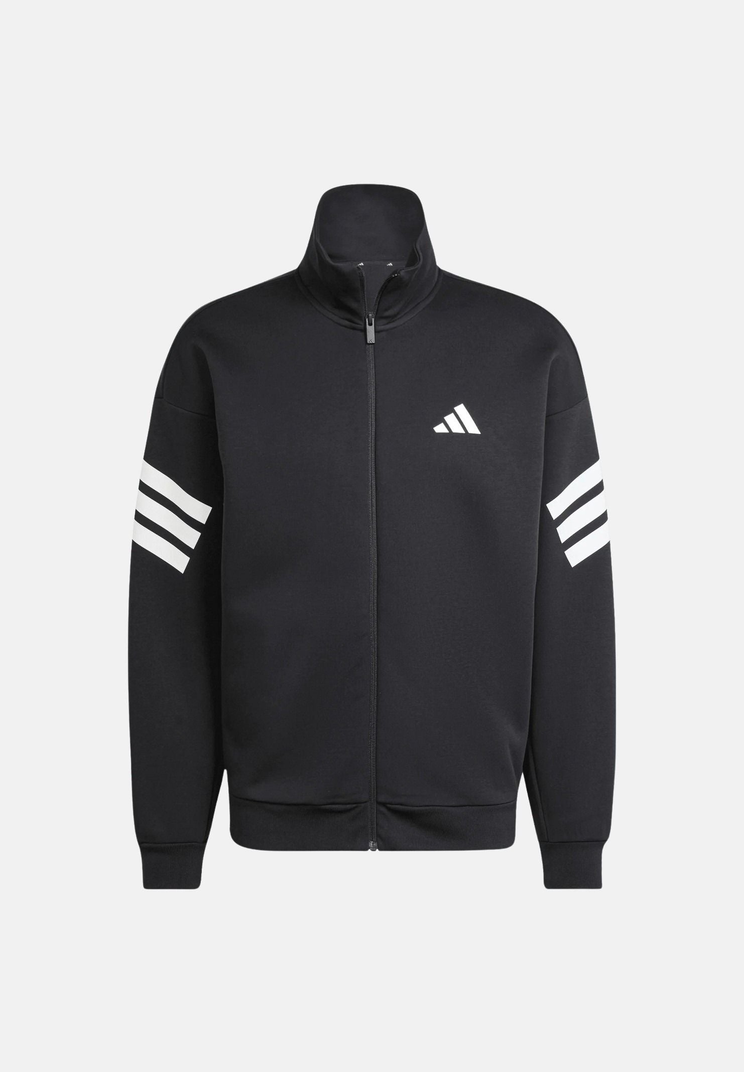 ADIDAS PERFORMANCE Felpa FUTURE ICONS con zip nera da uomo con 3-Stripes JD4885 . ADIDAS PERFORMANCE 