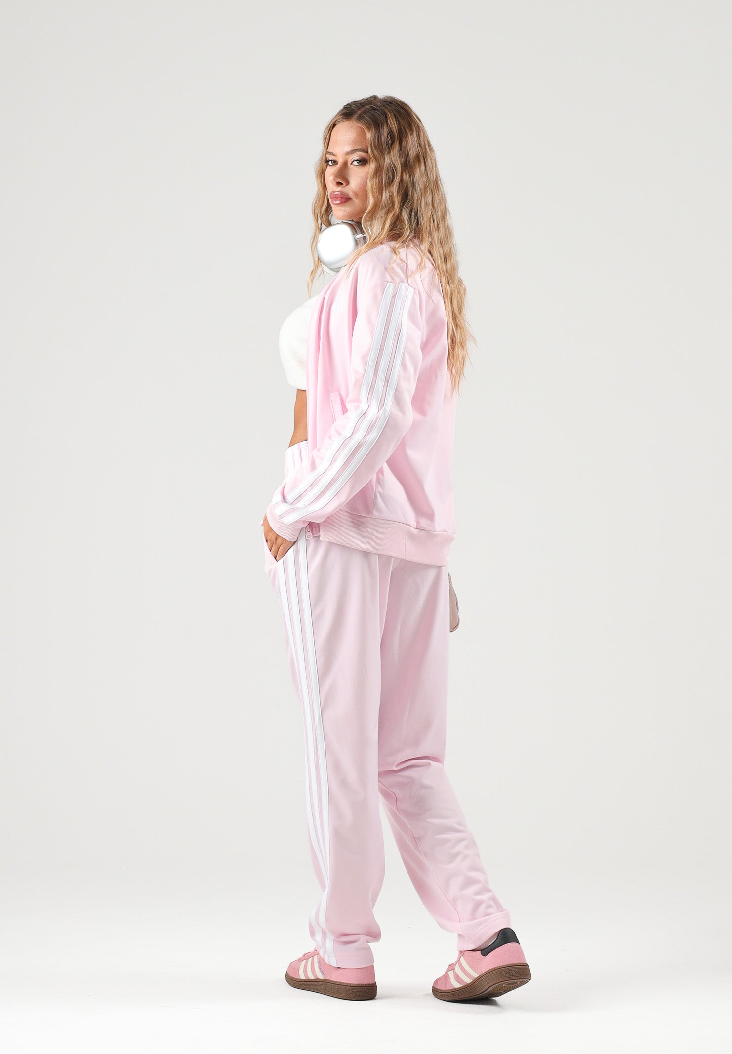 ADIDAS PERFORMANCE Tuta Essentials 3-Stripes rosa da donna JD5437 . ADIDAS PERFORMANCE 
