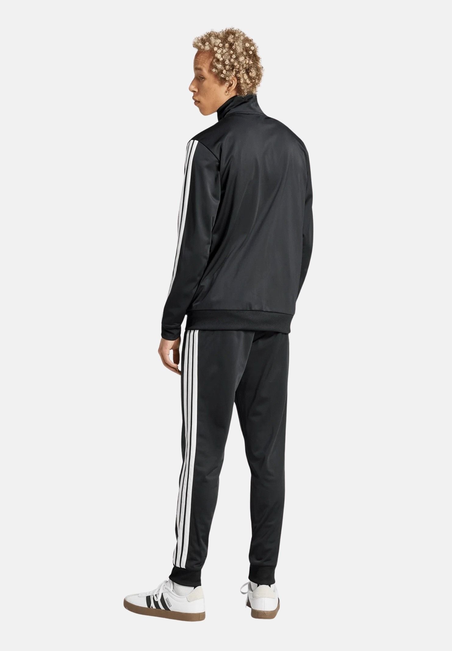 ADIDAS PERFORMANCE Tuta Basic 3-Stripes Tricot nera da uomo JI8858 . ADIDAS PERFORMANCE 