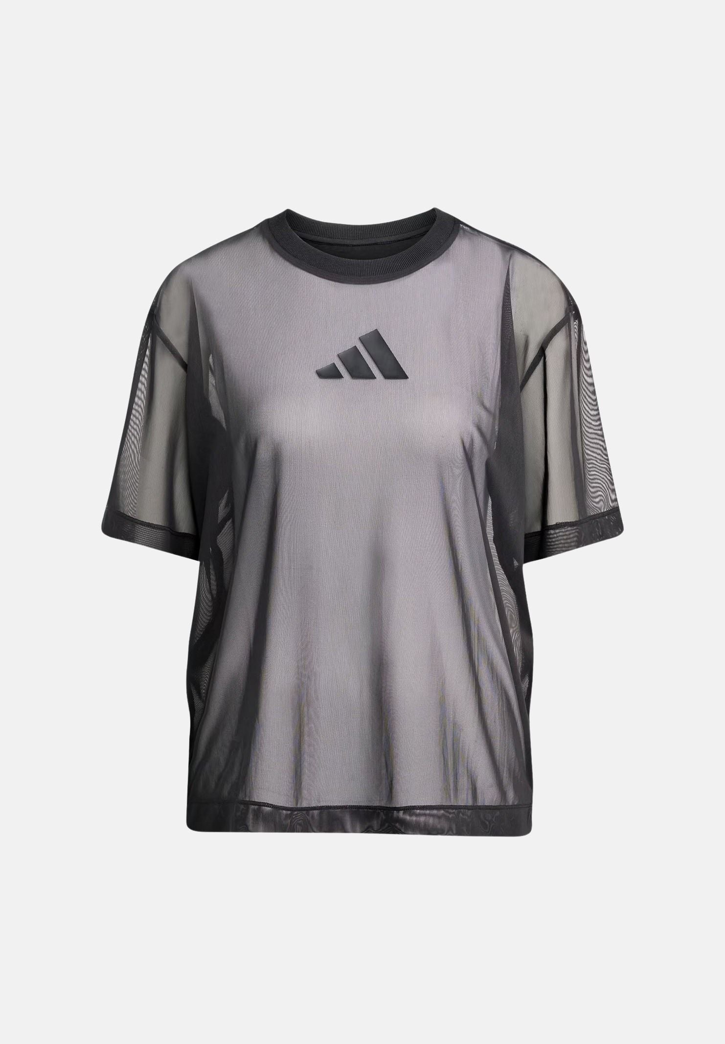 ADIDAS PERFORMANCE T-shirt a manica corta nera da donna in rete JM3737 . ADIDAS PERFORMANCE 