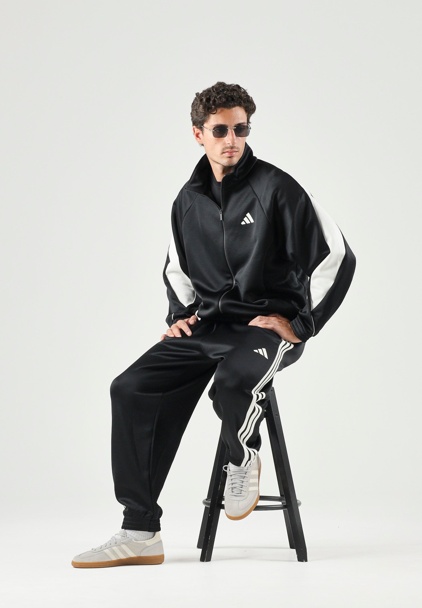 ADIDAS PERFORMANCE Felpa con zip Stadium nera da uomo JN1821 . ADIDAS PERFORMANCE 