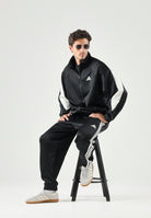 ADIDAS PERFORMANCE Felpa con zip Stadium nera da uomo JN1821 . ADIDAS PERFORMANCE 