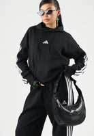 ADIDAS PERFORMANCE Felpa girocollo ESSENTIALS 3-STRIPES nera da donna JX2538 . ADIDAS PERFORMANCE 