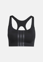 ADIDAS PERFORMANCE Top sportivo Optime Workout 3-Stripes Medium Support nero da donna JX5006 . ADIDAS PERFORMANCE 