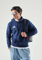 ADIDAS PERFORMANCE Felpa con cappuccio navy-blu con logo adidas a contrasto. JZ6583 . ADIDAS PERFORMANCE 