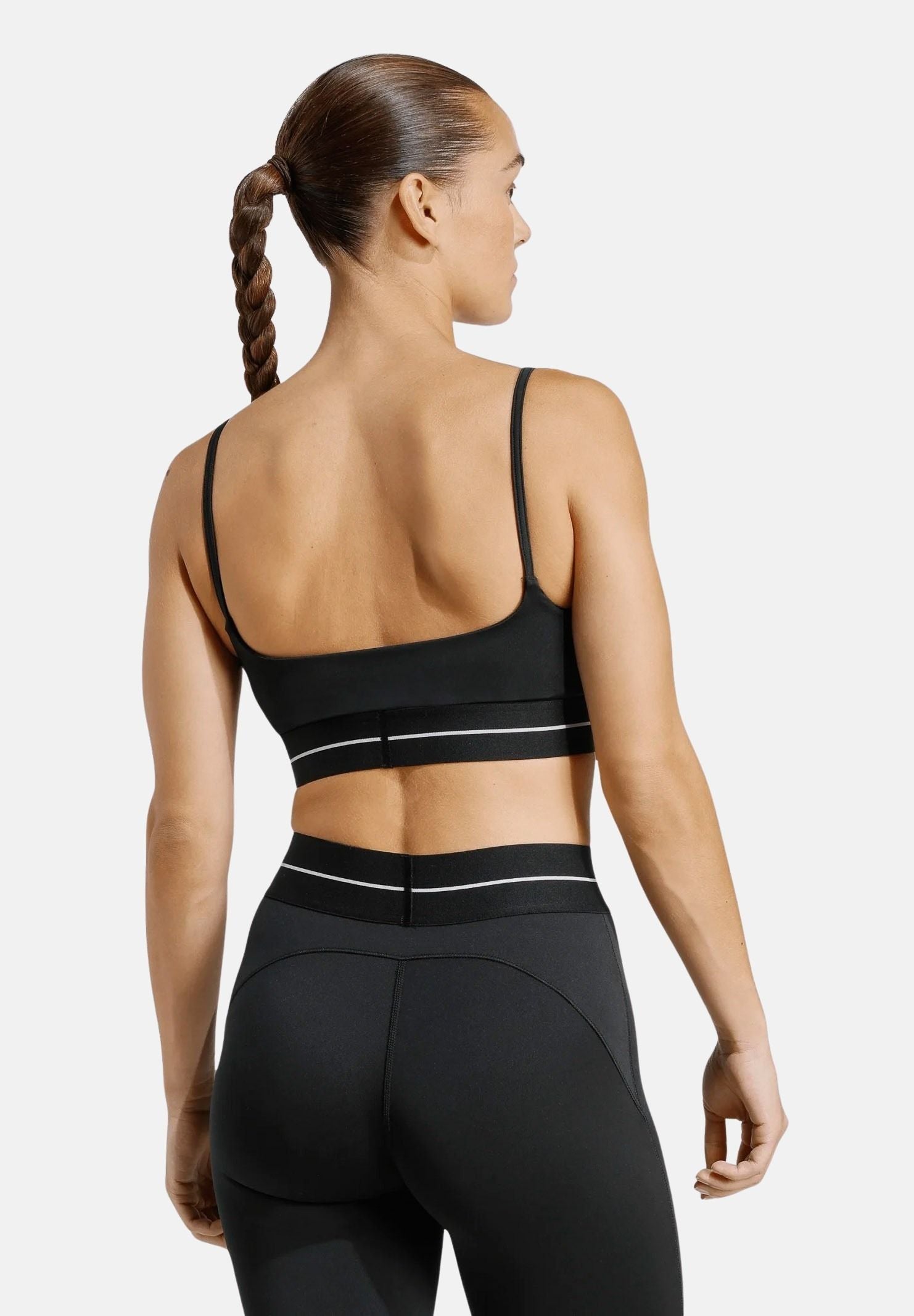 ADIDAS PERFORMANCE Top sportivo Hyperglam 3-Stripes Light Support nero da donna KB3683 . ADIDAS PERFORMANCE 