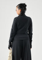 ADIDAS PERFORMANCE Felpa con zip SOFT LUX nero da donna. KE9141 . ADIDAS PERFORMANCE 