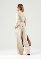 ADIDAS PERFORMANCE Felpa con zip SOFT LUX  Crystal Linen beige chiaro da  donna. KE9143 . ADIDAS PERFORMANCE 