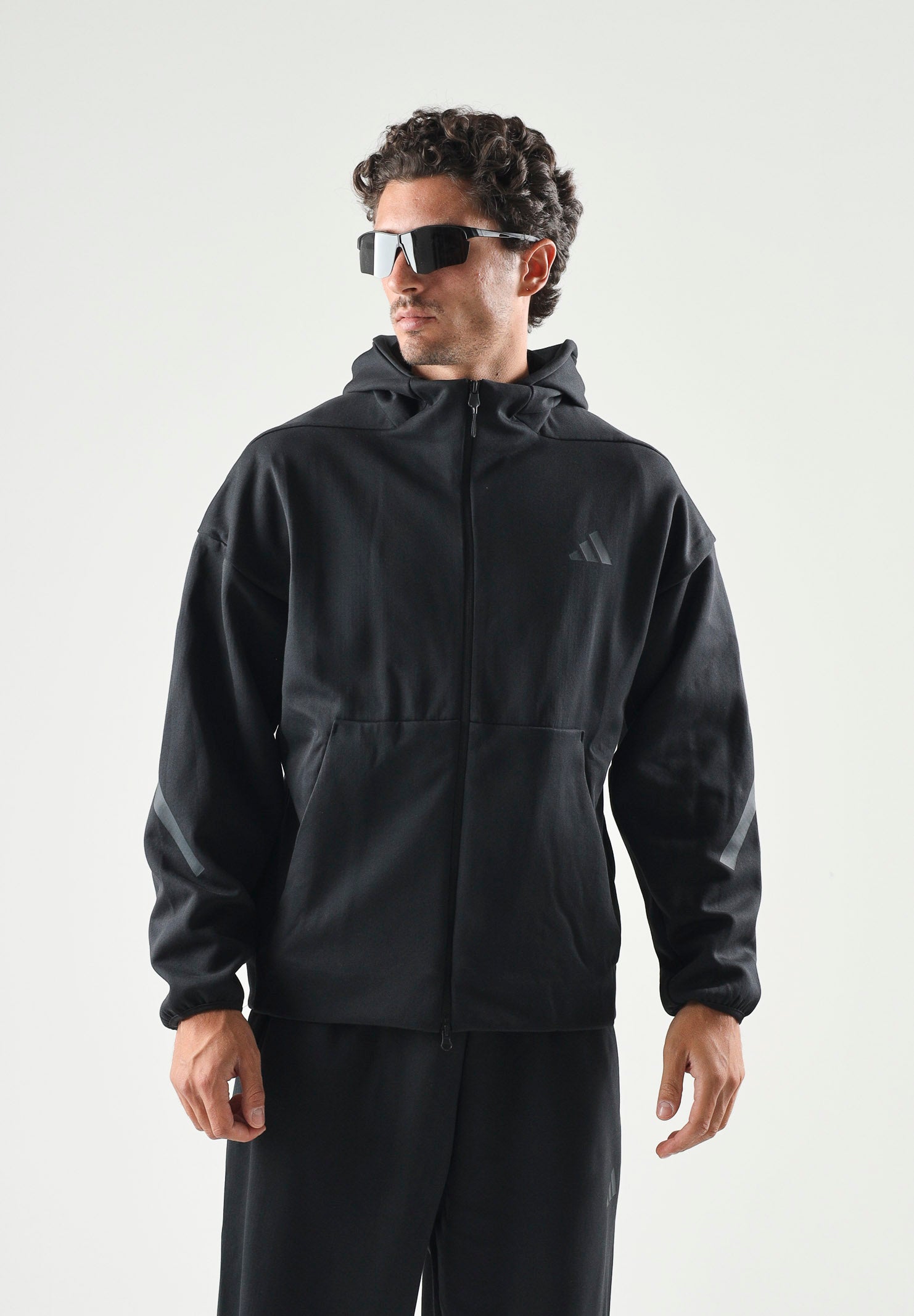 ADIDAS PERFORMANCE Felpa Z.N.E. FULL-ZIP HOODIE nera da uomo KF3827 . ADIDAS PERFORMANCE 