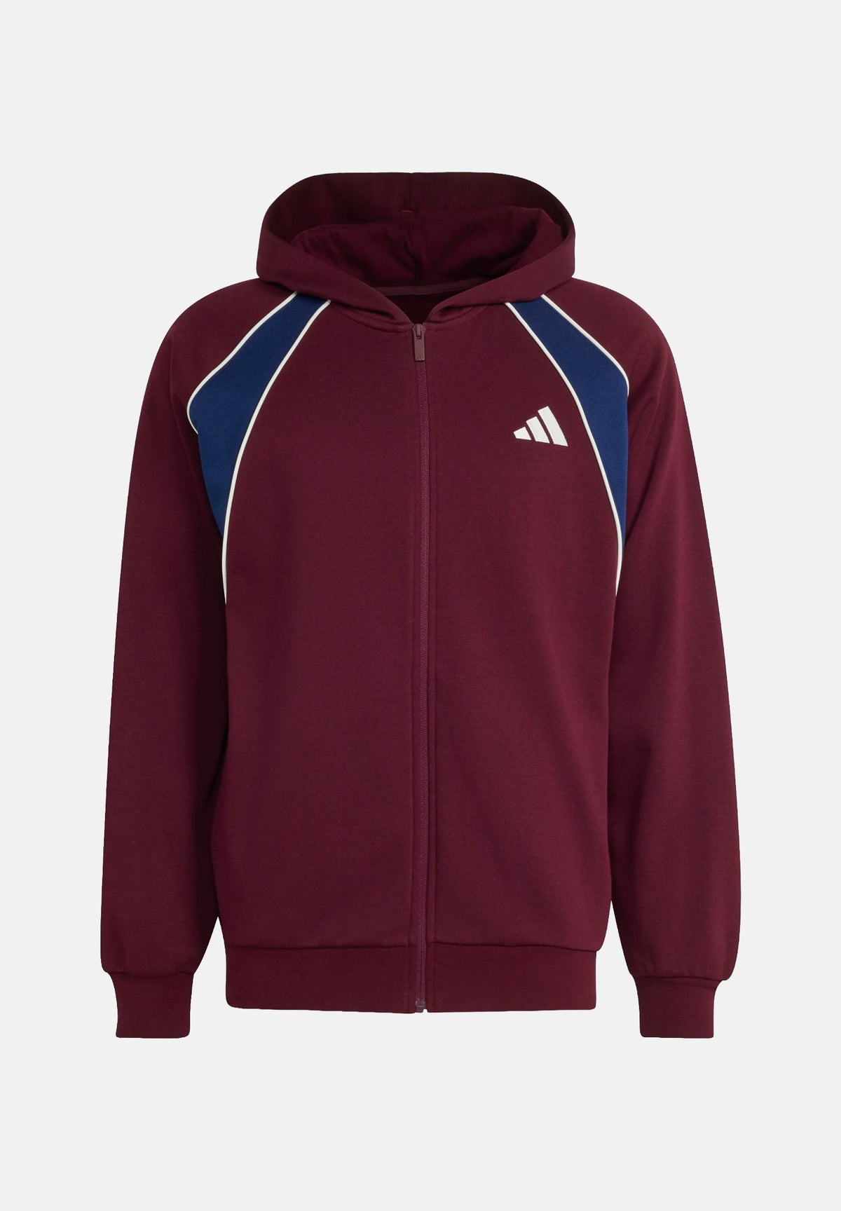 ADIDAS PERFORMANCE Felpa con zip SEASONAL bordeaux da uomo con mini logo iconico KF4221 . ADIDAS PERFORMANCE 